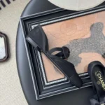 Chanel Mary Janes para mujer de malla de grogrén negro G46193