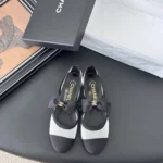 Chanel Women Mary Janes Mesh Grosgrain-White G46701