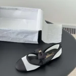 Chanel Women Mary Janes Mesh Grosgrain-White G46701