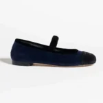 Chanel Femme Mary-Janes-Velours-Bleu Marine G46542