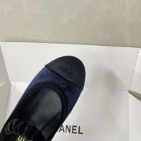 Chanel Women Mary-Janes-Velvet-Navy G46542 (1)
