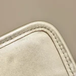 Chanel Women Mini Flap Bag Metallized Braided Calfskin Gold Tone Metal-Gold