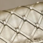 Chanel Women Mini Flap Bag Metallized Braided Calfskin Gold Tone Metal-Gold