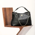 Chanel Women Shopping Bag Calfskin Gold Tone Metal AS5657