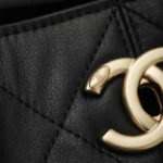 Chanel Women Shopping Bag Calfskin Gold Tone Metal AS5657
