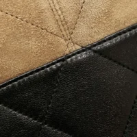 Chanel Women Shopping Bag Suede Calfskin Shiny Lambskin Gold Tone Metal (1)