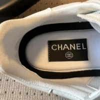 Chanel Women Sneakers Calfskin-White & Light Gray G45839 (1)
