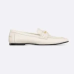Dior Women Boy Loafer White Supple Calfskin KDF039VSO