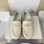 Dior Women Boy Loafer White Supple Calfskin KDF039VSO