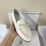 Dior Women Boy Loafer White Supple Calfskin KDF039VSO