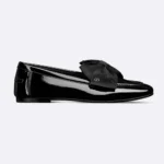 Dior Women Diorissimo Loafer Black Patent Calfskin and Grosgrain