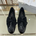 Dior Women Diorissimo Loafer Black Patent Calfskin and Grosgrain