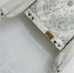 Dior Women Jacket Cotton Denim with Sage Green Dior Astral Flowers Motif