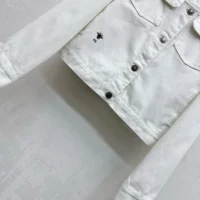Dior Women Jacket White Cotton Denim with Multicolor Dior Astral Flowers Motif (1)