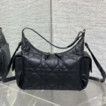 Dior Women Medium D-Dream Bag Black Macrocannage Lambskin