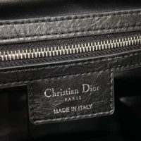 Dior Women Medium D-Motion Bag Black Macrocannage Crinkled Calfskin (1)