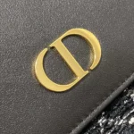 Dior Women Medium Dior Caro Backpack Black Tweed with White Cannage Motif