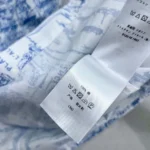 Dior Women Mid-Length Belted Shirtdress White and Chambray Blue Cotton and Silk Poplin