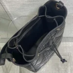 Bolso pequeño Dior D-Motion para mujer, piel de cordero macrocannage negra