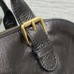 Dior Women Small Grand Tour Bowling Bag Black Crinkled Calfskin