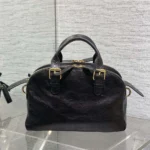 Dior Women Small Grand Tour Bowling Bag Black Crinkled Calfskin