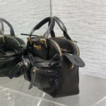 Dior Women Small Grand Tour Bowling Bag Black Crinkled Calfskin