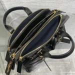 Dior Women Small Grand Tour Bowling Bag Black Crinkled Calfskin