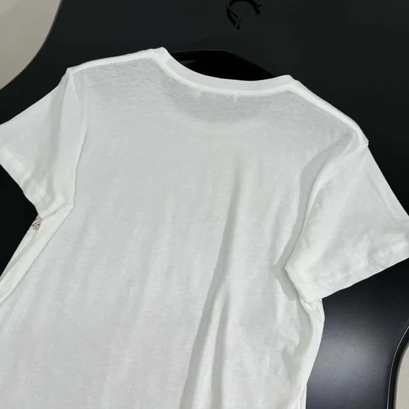 Dior Women T-Shirt White Cotton Jersey with Multicolor Dior Astral Flowers Motif