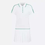 Dior Women Vibe Short Pleated Dress White Cotton Jersey 543R01A4234
