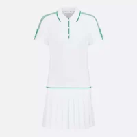 Dior Women Vibe Short Pleated Dress White Cotton Jersey 543R01A4234