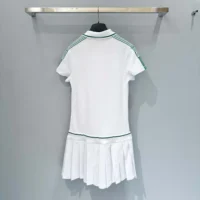 Dior Women Vibe Short Pleated Dress White Cotton Jersey 543R01A4234 (1)