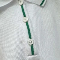 Dior Women Vibe Sleeveless Polo Shirt White Cotton Jersey with Pine Green Dior Graphique Motif (1)