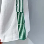 Dior Women Vibe Sleeveless Polo Shirt White Cotton Jersey with Pine Green Dior Graphique Motif