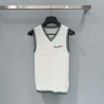 Dior Women Vibe Sweater Vest Ecru, Black and Pine Green Cotton and Silk Cable Knit