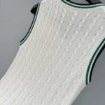 Dior Women Vibe Sweater Vest Ecru, Black and Pine Green Cotton and Silk Cable Knit