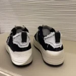 Dior Women Walk’n’Dior Platform Sneaker Black and White Fringed Cotton Canvas