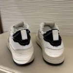 Dior Women Walk’n’Dior Platform Sneaker White and Black Fringed Cotton Canvas