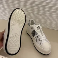 Dior Women Walk’n’Dior Platform Sneaker White and Black Fringed Cotton Canvas (1)