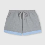 Gucci Women Cotton Jersey Shorts with Embroidery 837934