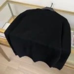 Gucci Men Silk Cotton Cardigan with Intarsia Navy Rib Silk Cotton Knit