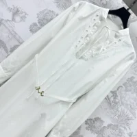 Gucci Women Cotton Poplin Shirt Dress with Embroidery 832027 (1)