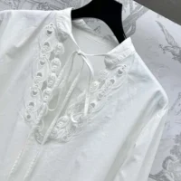 Gucci Women Cotton Poplin Shirt Dress with Embroidery 832027 (1)