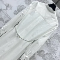 Gucci Women Cotton Poplin Shirt Dress with Embroidery 832027 (1)