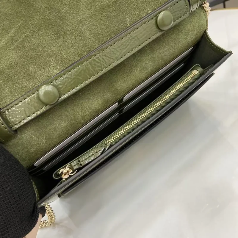 Gucci Women Dionysus Wallet On Chain-Dark Green 8373740GOGT