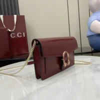 Gucci Women Dionysus Wallet On Chain-Maroon ‎8373740GOGT (1)