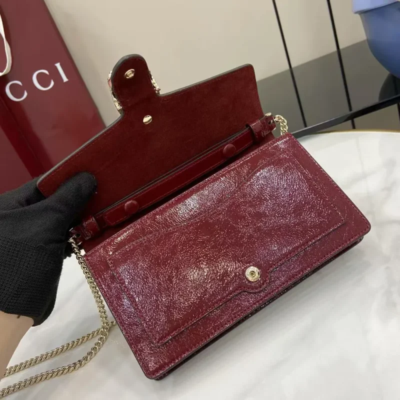 Gucci Women Dionysus Wallet On Chain-Maroon ‎8373740GOGT