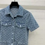 Gucci Women GG Denim Jacquard Jumpsuit 828549 XDDB2