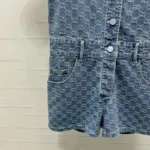 Gucci Women GG Denim Jacquard Jumpsuit 828549 XDDB2