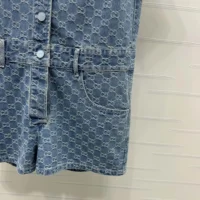 Gucci Women GG Denim Jacquard Jumpsuit 828549 XDDB2 (1)