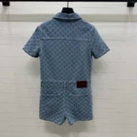 Gucci Women GG Denim Jacquard Jumpsuit 828549 XDDB2 (1)